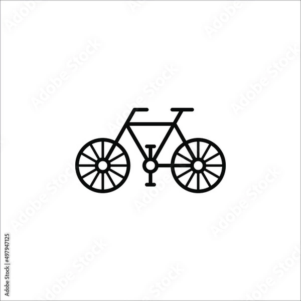 Fototapeta Bicycle icon on white background. Vector illustration. eps 10