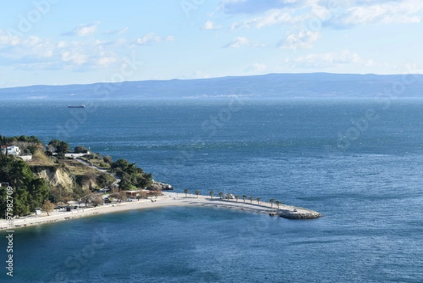 Obraz Beach in Split, view from Marijan