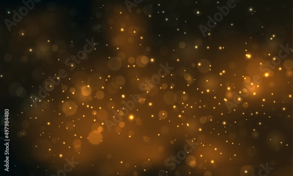 Fototapeta Orange bokeh blurred background