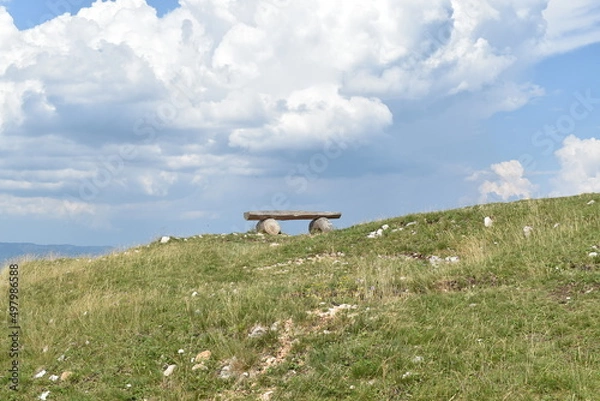 Obraz bench in the field