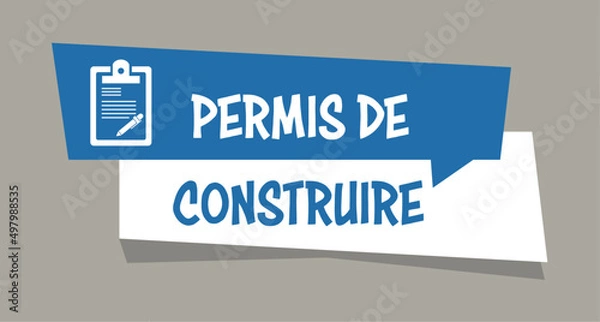 Fototapeta Logo permis de construire.