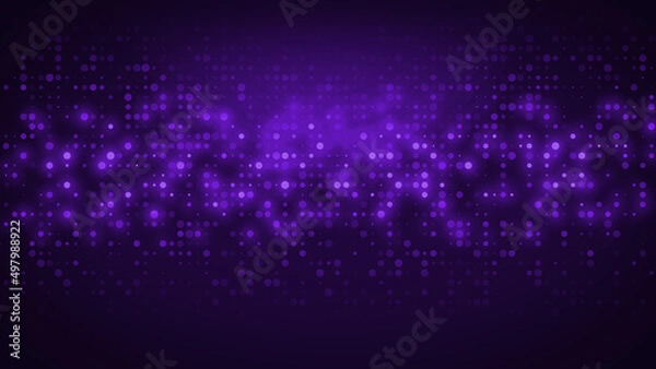 Obraz Abstract dot pattern purple light gradient texture technology background.