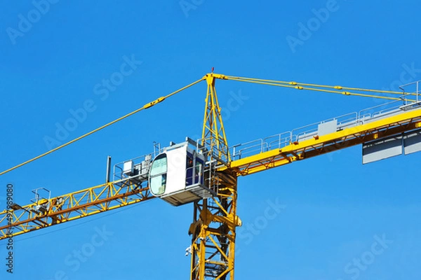 Fototapeta Construction tower crane