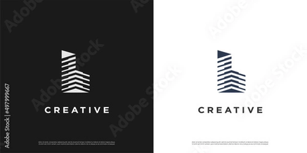 Obraz Letter b Buiiding logo design