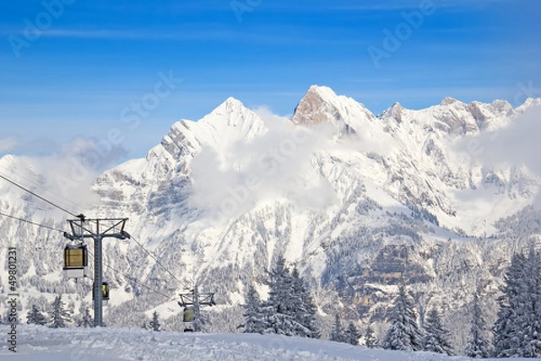 Fototapeta Skiing slope