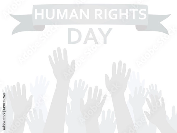 Fototapeta Human rights day. vector illustration