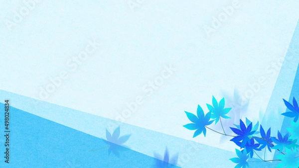 Obraz Cool oriental background material using maple leaves