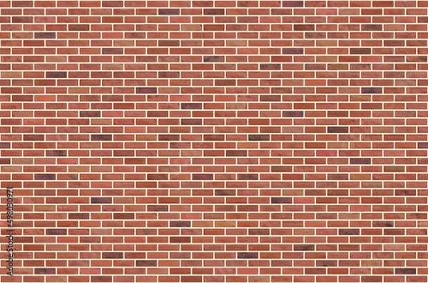 Obraz Beautiful brown block brick wall seamless pattern texture background