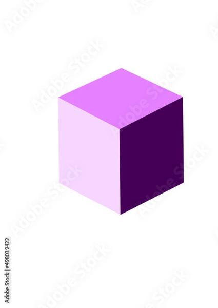 Fototapeta cube isolated on white background