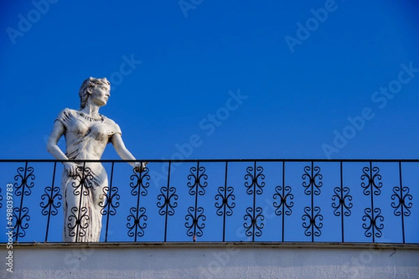 Obraz 空を見上げる彫刻