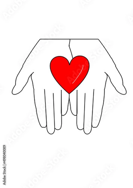 Fototapeta hands with a heart