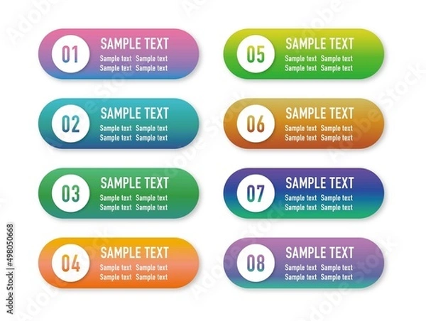 Fototapeta ウェブボタン 見出し ベクターグラフィック