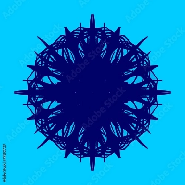 Fototapeta Ethnic oriental mandala. Repeating floral patterns. Background for albums, scrapbooking, art objects, advertising, bloggers and screensavers.
