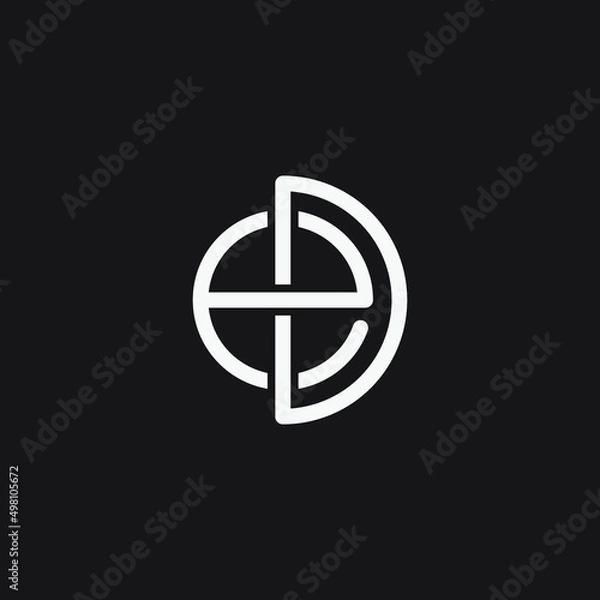 Obraz Initial letter ED monogram logo design.