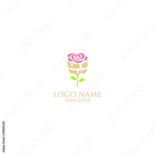 Fototapeta Flower simple luxury icon vector