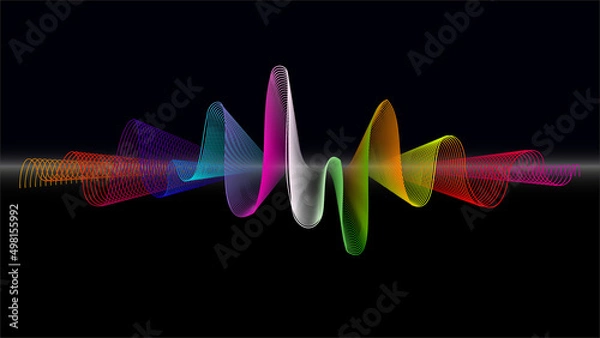 Obraz Abstract waves colorfull background