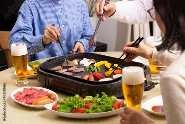 Fototapeta 家族で焼肉