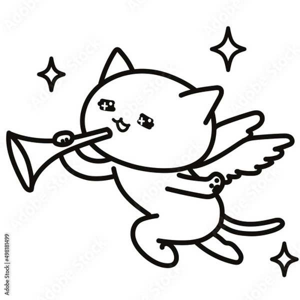 Fototapeta 加工ok　ねこ素材No.125 天使