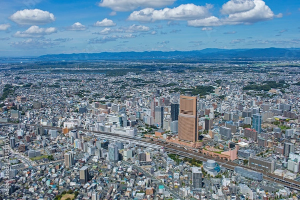 Fototapeta 浜松駅周辺・空撮