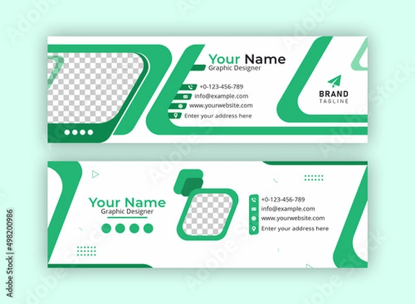 Fototapeta Professional Corporate Creative and Modern Email Signature Design Template