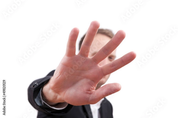 Obraz Hand symbolisiert Abwehr