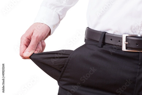 Obraz Mann, Hosentasche, leer