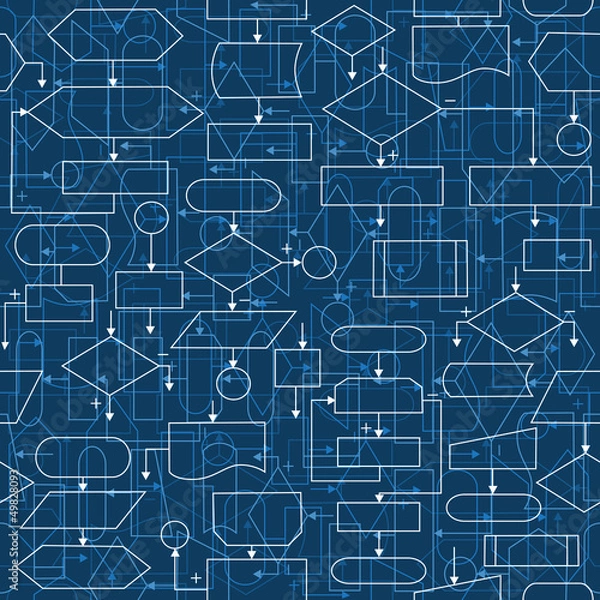 Fototapeta Flowchart diagrams background