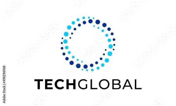 Obraz illustrator vector graphic technology logo design. internet network concept. digital logo