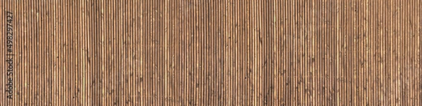 Obraz Wooden decorative carved building facade or fence, wooden planks. Pattern or texture