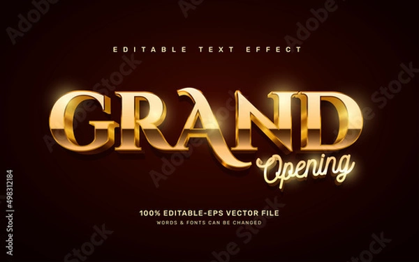 Obraz Gold Grand Opening text effect