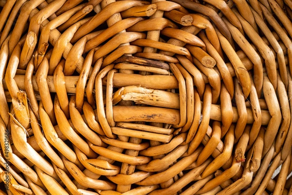 Obraz Wiklinowy koszyk na tło