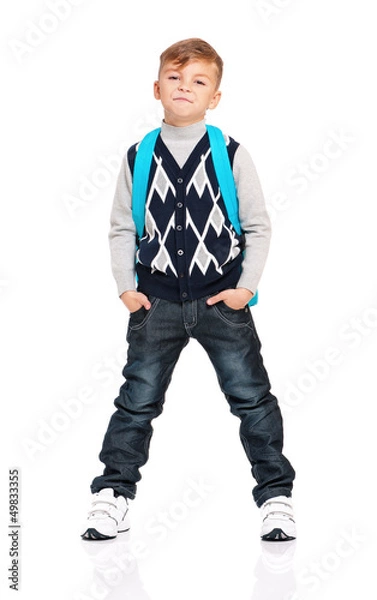 Fototapeta Boy with backpack