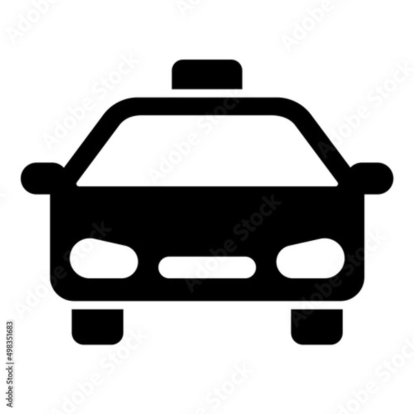 Obraz Taxi Flat Icon Isolated On White Background