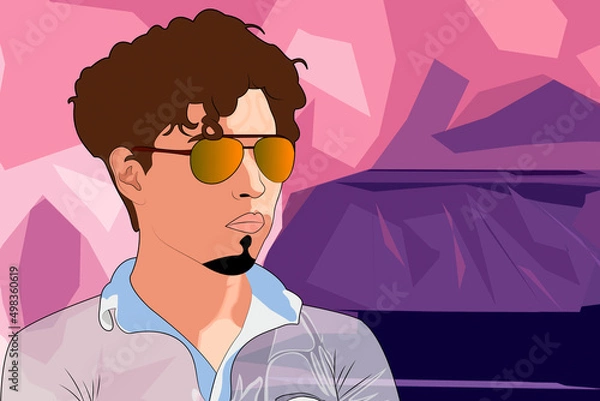 Fototapeta entre la ciudad y los grandes edificios