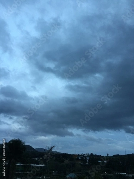 Fototapeta storm clouds timelapse