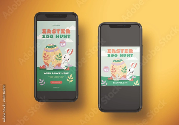 Obraz Easter Egg Hunt Social Media Layout