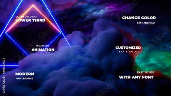 Fototapeta Glitch Gradient Lower Thirds