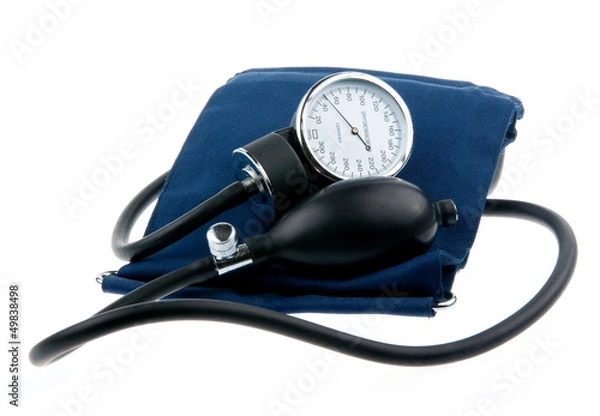 Fototapeta Sphygmomanometer isolated on white