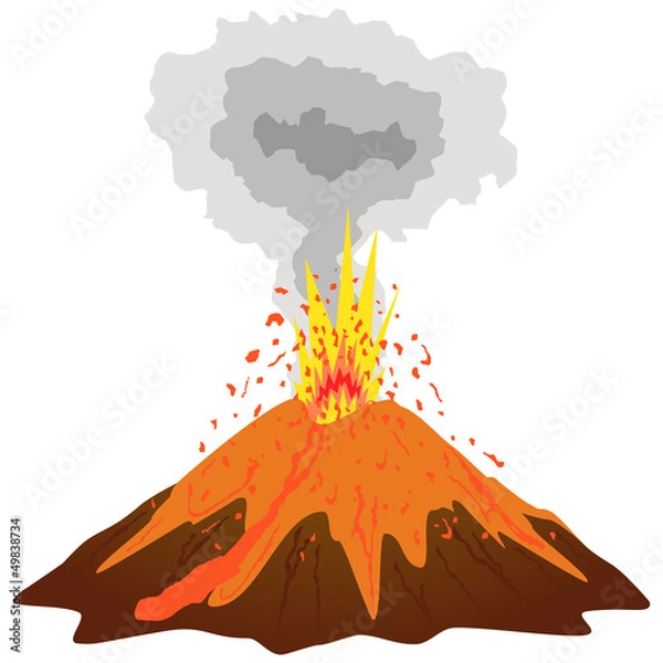 Obraz Erupcja wulkanu