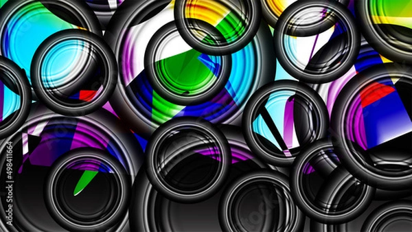 Fototapeta Abstract art with wave black effect perfect for background design or cover book