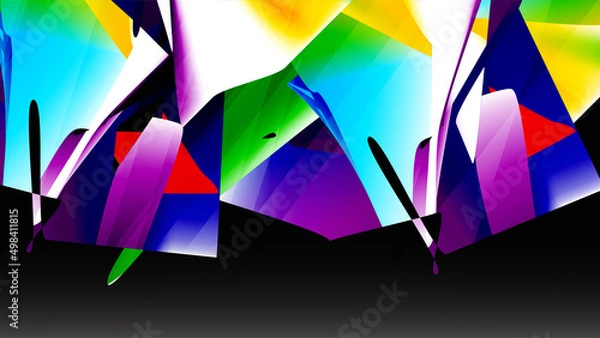 Fototapeta abstract background with rainbow