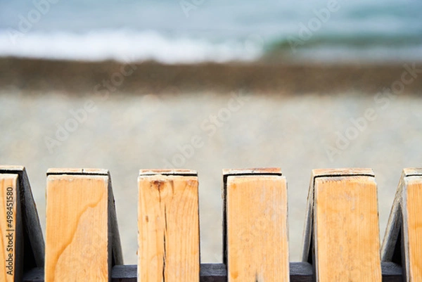 Obraz fence on the beach