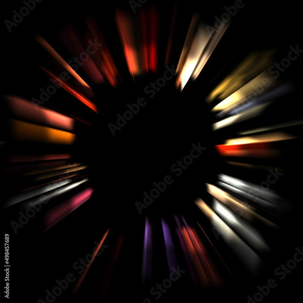 Fototapeta Cool background of vivid and vibrant light flares. Colorful glossy lights display with burst effect. Sparkling multicolored background.
