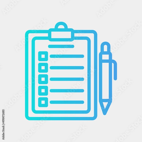 Obraz List icon in gradient style, use for website mobile app presentation