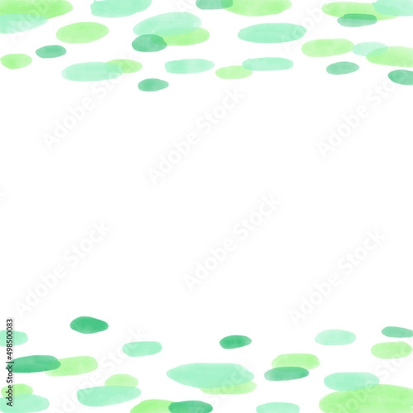 Obraz ３色の細長い水玉のフレーム