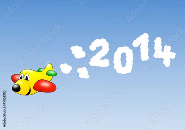 Obraz Flugzeug mit 2014