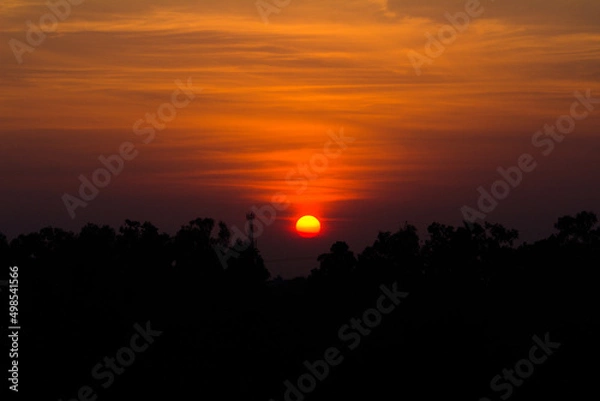 Obraz sunset over the field