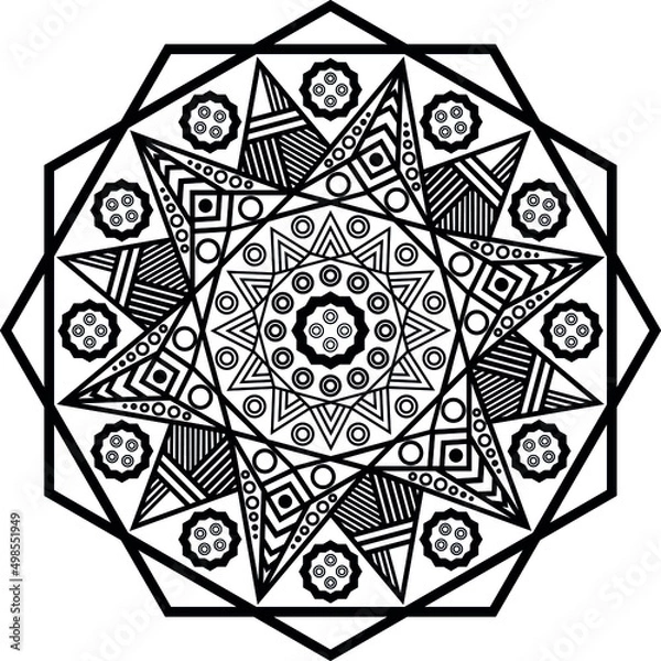 Obraz Mandala bohemian pattern creative zen vector image