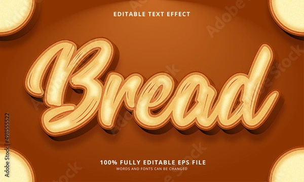 Obraz Bread text style editable text effect