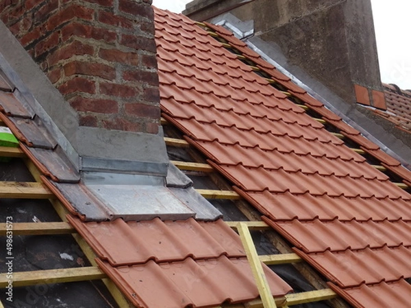 Obraz toiture tuile reparation lattage